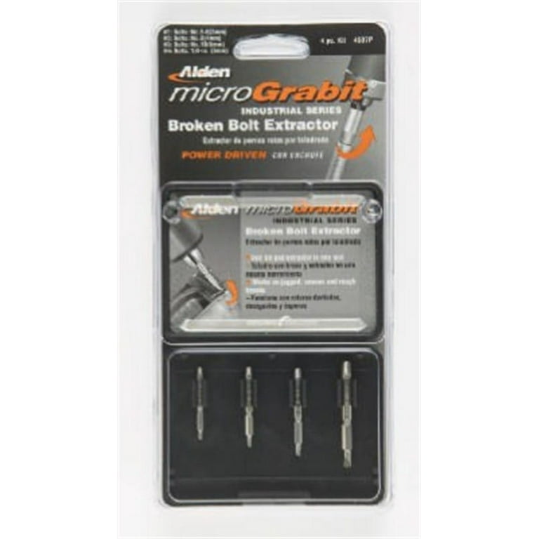 Alden 4507P Grabit Micro Broken Bolt Extractor 4 Piece Kit