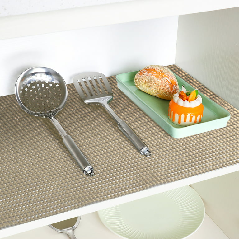 Drawer Liner Non Adhesive Kitchen Shelf Liner, Non Slip Mat Cabinet Grip  Liner 12 in. x 20 ft. (Beige)