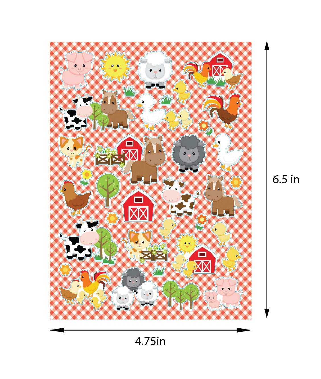 Farm Animals Birthday Party Favor Set of 60 Pcs