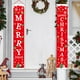 thumbnail image 4 of Fiudx Cortina Navideña Decorativa, Diseño de Bandera Roja, Letras Blancas, para Uso Interior y Exterior, Ideal para Porches y Ventanas, Decoración Navideña, Fácil de Colgar, 1 Juego, 4 of 7