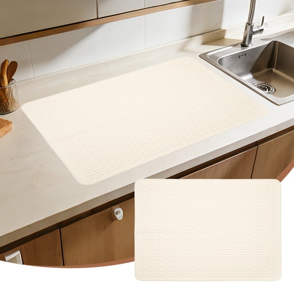 Uxcell 28 x 20 Inch Stove Top Cover for Electric Stove, 1Pcs Silicone Stripe Mat for Glass Top Cover Non-Slip Glass Cooktop Protector for Kitchen Oven Dish Drying Mat, White