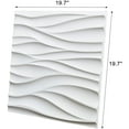 thumbnail image 2 of Art3d 12-Pack PVC 3D Wall Panel Wave Design 19.7" x 19.7" in White, 2 of 7
