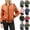 Orange, variant on Sports Coats for Women Cropped Jacket Full Zip Lightweight Jacket Womens Outdoor Winter Coat With Pocket Women's Casual Quilted Jacket Baseball Uniform
