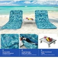 thumbnail image 5 of ZYPPP Beach Chairs with Side Table - 2 Pack Folding Lounge Chairs for Adults, 5 Position Adjustable Lawn Chair for Outdoor Sunbathing, Patio Chaise Lounge Lightweight Backpack Camping Chairs (Teal), 5 of 10
