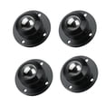 thumbnail image 1 of 4x Mini Roues Pivotantes Autocollantes pour Conteneur Poubelle Noir, 1 of 6
