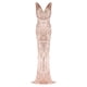 thumbnail image 3 of Gibobby Vestidos largos elegantes Vestido sexy con cuello en V profundo Lentejuelas Vestido largo sexy y elegante(Oro Rosa,XL), 3 of 5