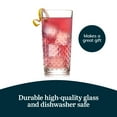 thumbnail image 4 of Libbey Carat Tumbler Glasses Set of 4, Faceted 14 oz Drinkware Glasses Set, Dishwasher Safe Tall Drinking Glasses for Cocktails, Soda, and More, 4 of 4