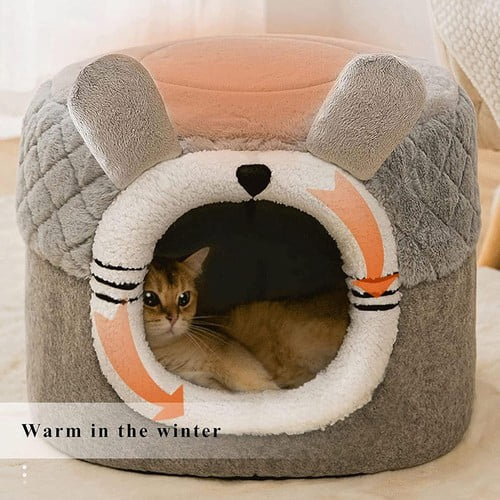 ShadeMart Cat Tent for Indoor Cats, Portable Pet Bed with Removable Cushion & Blanket for Small to Medium Pets