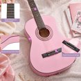 thumbnail image 4 of Ktaxon 30in Beginner Round Acoustic Guitar Starter Kit with Bag, Tuner, Extra Strings, Light Pink, 4 of 16