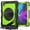 Black/Green, variant on Epicgadget Case for Apple iPad Pro 11 (2nd Gen) Released in 2020 - Heavy Duty Full Body Dual Layer Protective Hybrid Rotating Kickstand Cover Case with Built-in Screen Protector (Black)