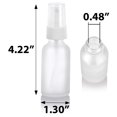 thumbnail image 4 of JUVITUS 1 oz Clear Frosted Glass Boston Round Bottle with White Fine Mist Spray (24 pack) + Funnel, 4 of 4