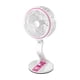 thumbnail image 1 of Lámpara de escritorio con ventilador plegable con ventilador de luz de emergencia LED de 1600 mAh (carga USB rosa) Tmvgtek Libre de BPA, 1 of 6