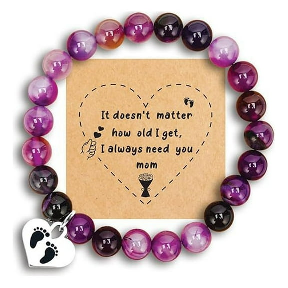 Sometimes You Forget You're Awesome Bracelet - Natural Stone Beaded Bracelet for Women, Uplifting Gift for Graduation, Birthday & Mother's Day