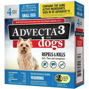 Advecta 3 Topical Treatment, Flea & Tick Control for Dogs, 4 Month Supply