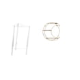 thumbnail image 1 of Mesita de noche,Mesa auxiliar de acrílico transparente,mesa auxiliar transparente de 2 niveles,Estante de almacenamiento de pared,Estantería colgante de pared de metal de 3 niveles para, 1 of 8