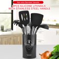 thumbnail image 1 of Amdohai Kitchen Utensils Set 8Pcs Silicone Non-stick Barreled Cooking Utensils Stainless Steel Handle Silica Gel Utensil Kitchenware Set, 1 of 8
