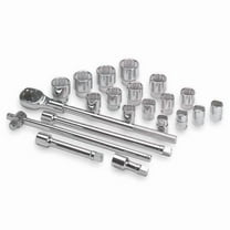 3/4" Drive Socket Wrench Set SAE 21 Pieces 7/8 in to 2 in , Chrome