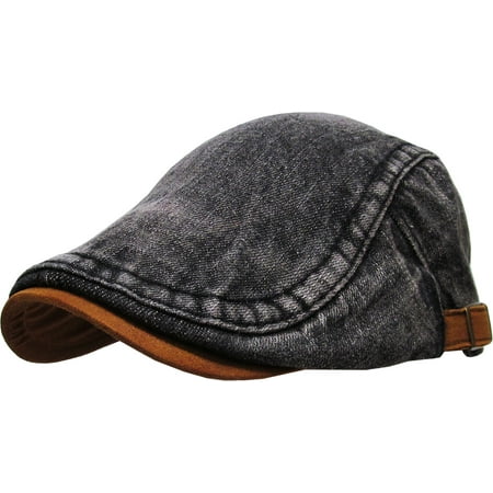 - Denim Gatsby Cap Mens Denim Hat Golf Driving Summer Cabbie Newsboy