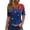 Style 21, variant on GERsome Womens 4th of July Short Sleeve Tops Casual Loose Fit V-neck T Shirts American Flag Patriotic Tee Shirts S-3XL
