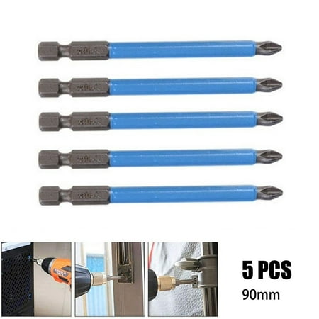 

5pcs Magnetic Hex Shank Anti-slip PH2 Cross Screwdriver Drill Bits Set 90mm