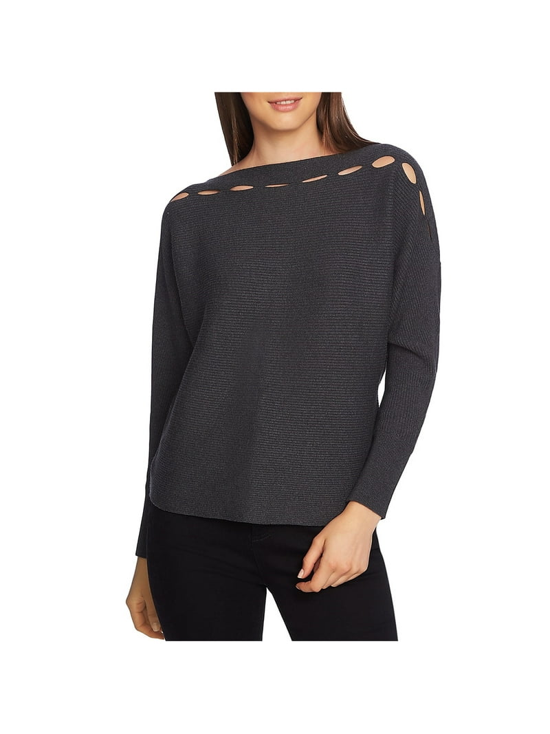 1.STATE Womens Slit Yoke Pullover Sweater, Grey, Small - Walmart.com