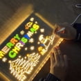 thumbnail image 2 of Tablero de dibujo brillante Naiovety Luz nocturna LED placa de mensaje reescribible 20x20CM, 2 of 6