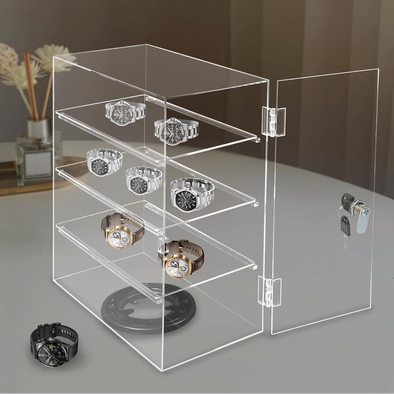 Display Case Retail Countertop Electric Rotating Display Case With