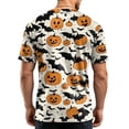 thumbnail image 6 of DORKASM Halloween Men's Shirts Short Sleeve Pumpkin Basic Shirts Crew Neck Skeleton Ghost Graphic Fall Winter T-Shirt Funny Print 2026 Comfy Blouse White XL, 6 of 6