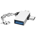 thumbnail image 2 of Convertidor OTG 2 en 1: adaptador de USB 3.0 a micro USB y tipo C para teléfono o tableta, 2 of 2