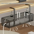 thumbnail image 3 of Shoreew Storage Rack Large Capacity Strong Load-bearing Simple Installation Clamp Mount Wire Management Under-Desk Cord Organizer, 3 of 7