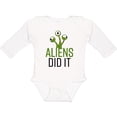 thumbnail image 3 of Inktastic Aliens DId It Boys or Girls Long Sleeve Baby Bodysuit, 3 of 5