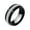 White Black, variant on Unisex Ceramic 8mm Personality Simple Multi-Faceted Rhombic Cut 2 Lines Rows Rainbow Crystal Zircon Inlay Ring Wedding Band White Size 10