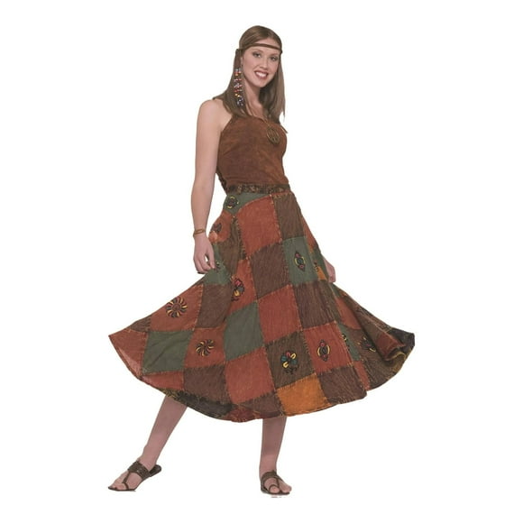 Falda con parche hippie para adulto, estándar, de Costume Forum Novelties
