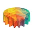 thumbnail image 2 of Rainbow Tablecloth Spring Polyester Table Cover Vintage Cheap Protection Custom Table Cloth, 2 of 5