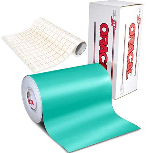 TURQUOISE GLOSSY 5 FT roll Oracal 651 Craft Adhesive Backed Vinyl Silhouette 