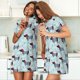 thumbnail image 4 of Balery Dachshund Dog Puppy Camisón de manga corta con cuello redondo para mujer, cómodo y elegante., 4 of 6