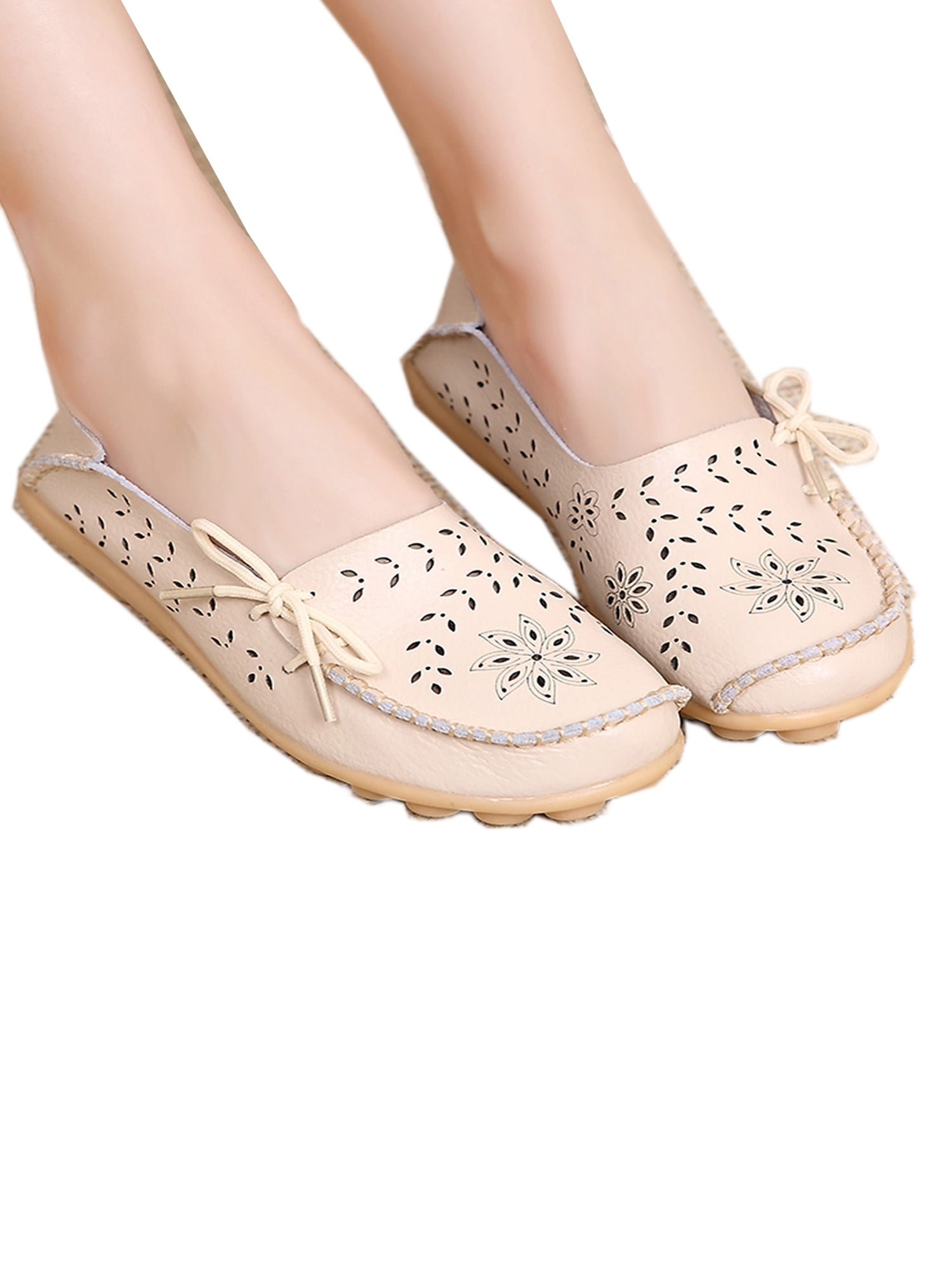 Florata FLORATA Women's Driving Shoes Loafers Softness Natural