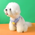 thumbnail image 3 of Visland Small Dog Harness Leash Set Reflective Strap Night Safe Pet Dog Vest Flower Decoration Adjustable Chest Belt Quick-Release Buckle Step-in Harness for Puppy, 3 of 8