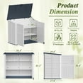 thumbnail image 6 of Devoko  Outdoor Storage Shed Resin, 35 Cu.Ft Large Capacity Waterproof Plastic Storage Cabinet with Lockable for Garden and Patio, 6 of 7
