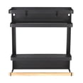 thumbnail image 1 of Estante de almacenamiento colgante magnético plegable multifuncional para refrigerador (negro), 1 of 12