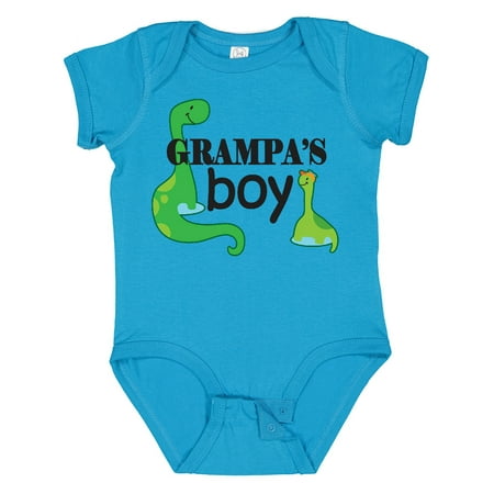 

Inktastic Grampas Boy Grandson Dinosaur Gift Baby Boy Bodysuit