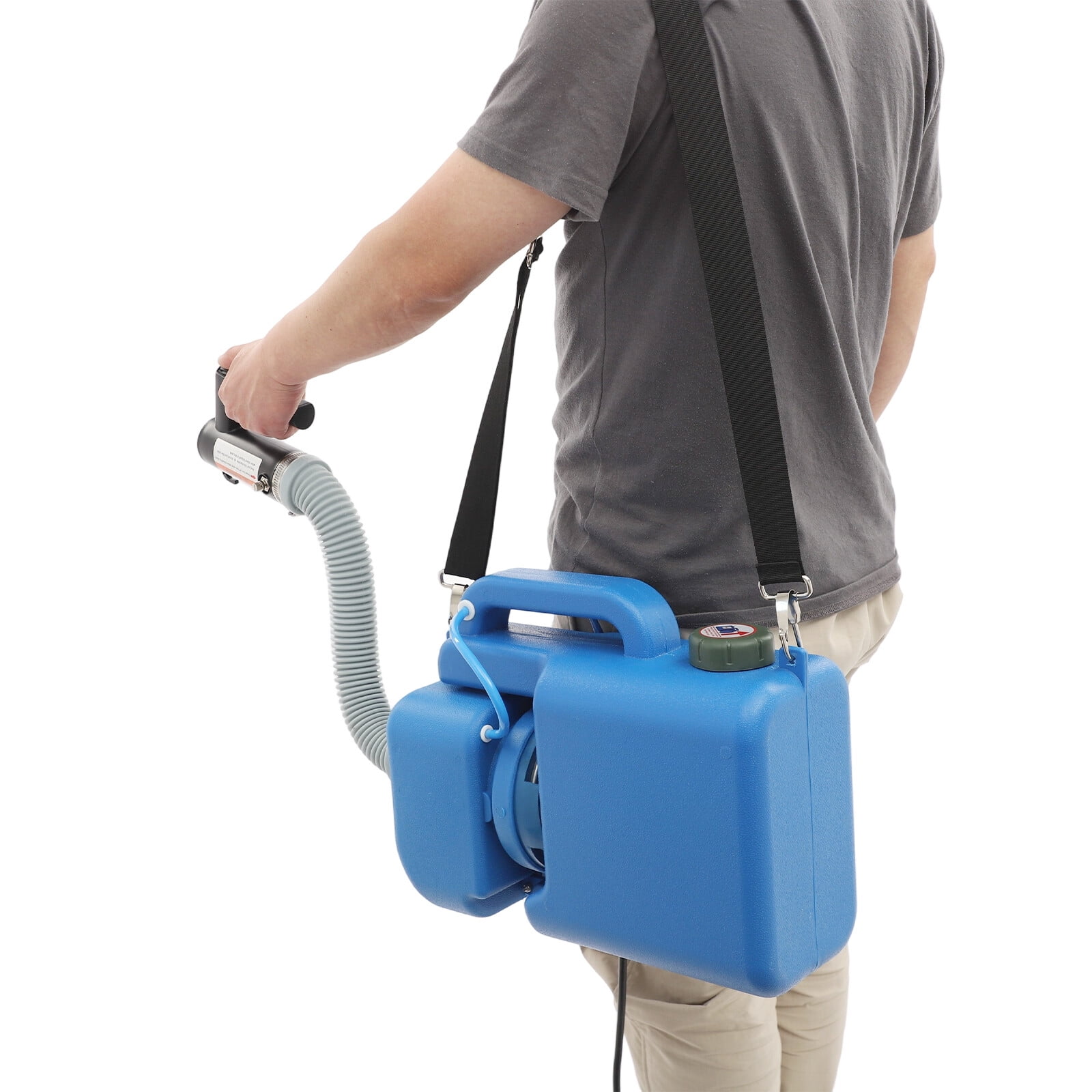 8L Electric ULV Fogger Machine Portable Electric Fogger Sprayer Machine XY-8 Blue 19.29*7.09*12.8