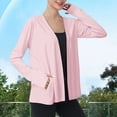 thumbnail image 2 of OIUUAK Sun Protection Clothing Women - Long Sleeve Zip Up Hoodie Women for Running, Athletic Hiking Jacket Sun Shirt with Thumb Holes, Pink, 2 of 9