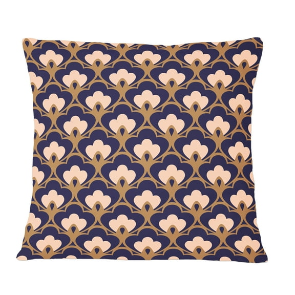 Designart Retro Ornamental Design IX' Mid-Century Modern Throw Pillow - 12x20