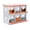 6-Orange, variant on ENTU 3 Bay Metal Nest Box Wall Mount Galvanized Steel for Hens Ducks Orange