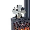 thumbnail image 1 of Ventilador de de 4 para leña / quemador / chimenea - Plata perfecl Ventilador de chimenea, 1 of 8
