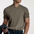 thumbnail image 2 of KKBOTIVE Men's T-Shirt Casual Short Sleeve Tees Solid Color Shirts Soft Cozy Top Men's Fashion Summer Clothes, Grey Size: S, 2 of 7