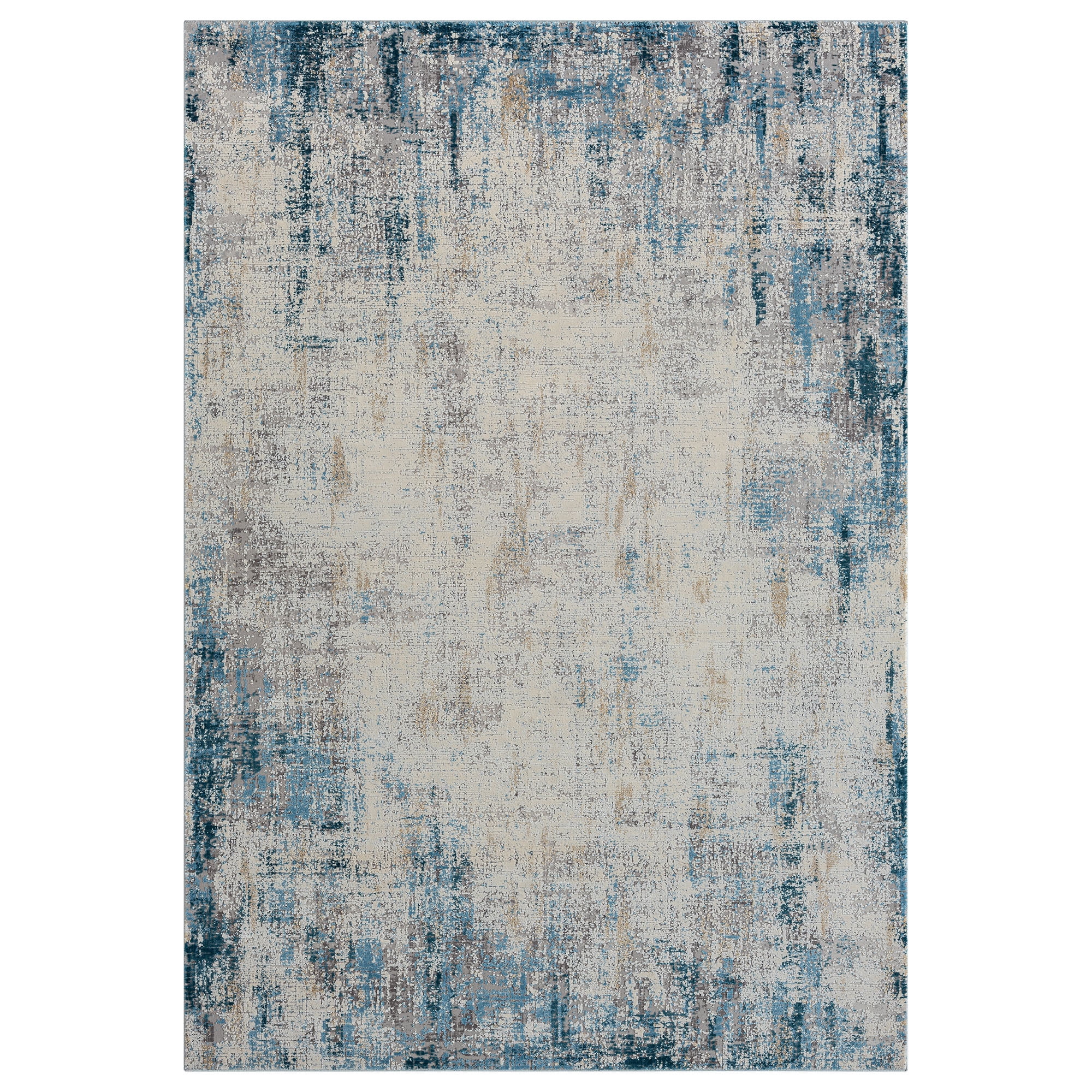 Ox Bay Dallas 2' x 3' Gray/Blue Abstract Premium Ultra-Soft Indoor Area Rug