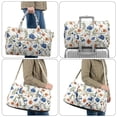thumbnail image 5 of Garronmavis Large Quilted Duffle Bag for Women, Floral Weekender Travel Bag Overnight Bag with Zipper Pocket, Luggage Sleeve for Airplane Travel Multi-Use Carry On Shoulder Bag, 5 of 7