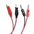 thumbnail image 5 of 6 Pcs Red Black Banana Plugs to Alligator Clips Probe Test Cable 1M, 5 of 5